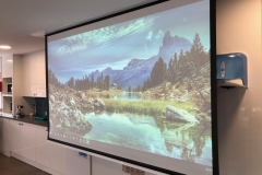 Retractable projection screen - Office installation